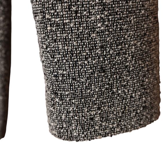 Guess Black and White Textured Trench Coat - Size 0 - Picture 8 of 13